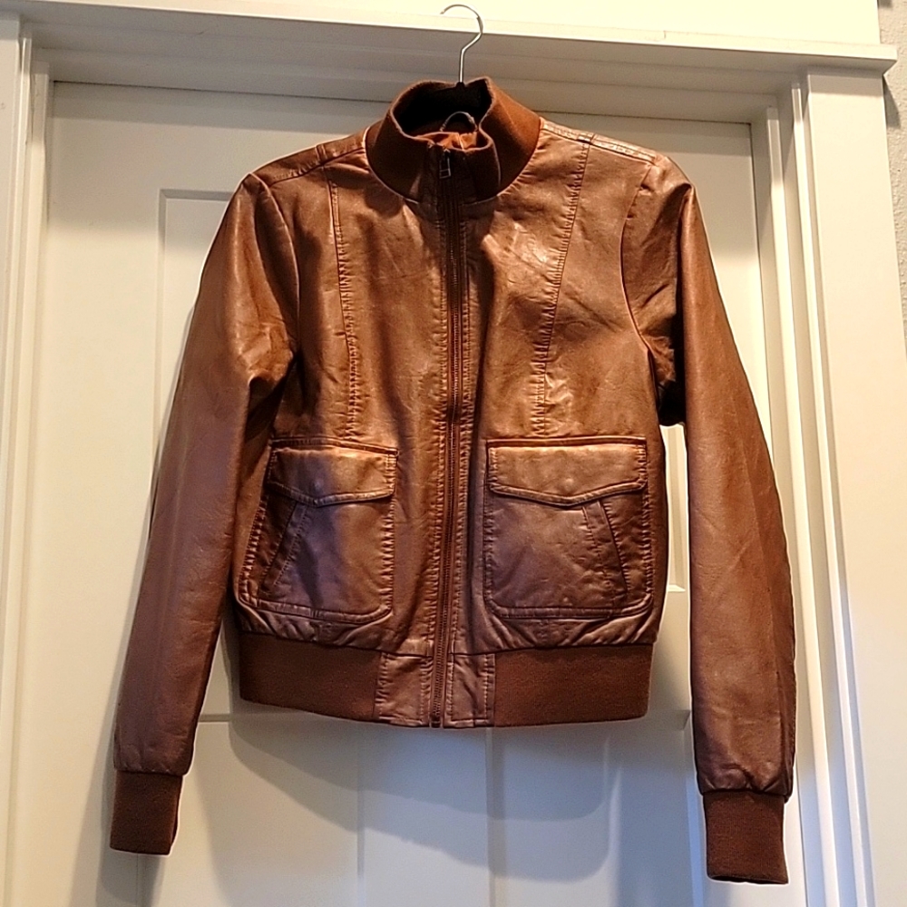 NWT faux leather jacket